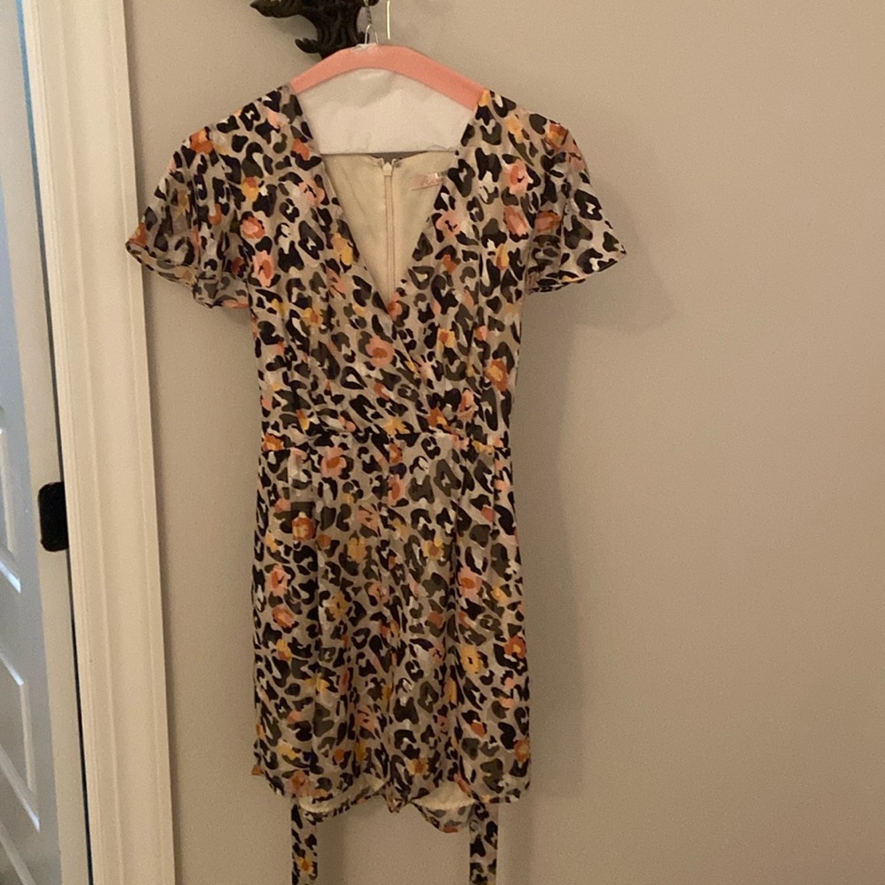 Abstract animal print romper
